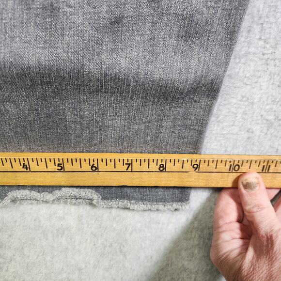 NWT Mica Denim Super High Barrel Wide Leg Ankle Jeans Grey Sz 28 Pockets Preppy - Picture 14 of 15